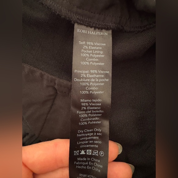 Kobi Halperin Melina Black Wide Leg Pants- Size 4 - Picture 10 of 11
